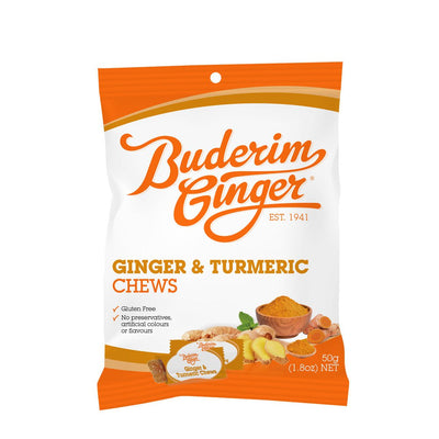 Buderim Ginger Turmeric & Ginger Chews 50g