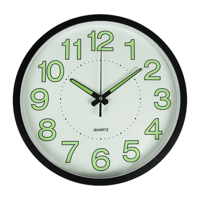 305mm Luminous Wall Clock Glow In The Dark Silent Quartz Indoor Home Modern Clock Payday Deals