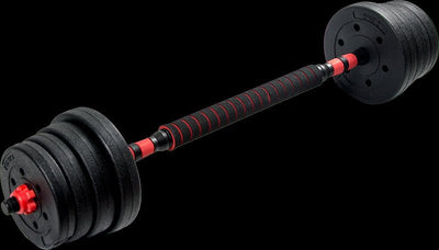 30kg Adjustable Rubber Dumbbell Set Barbell Home GYM Exercise Weights Payday Deals