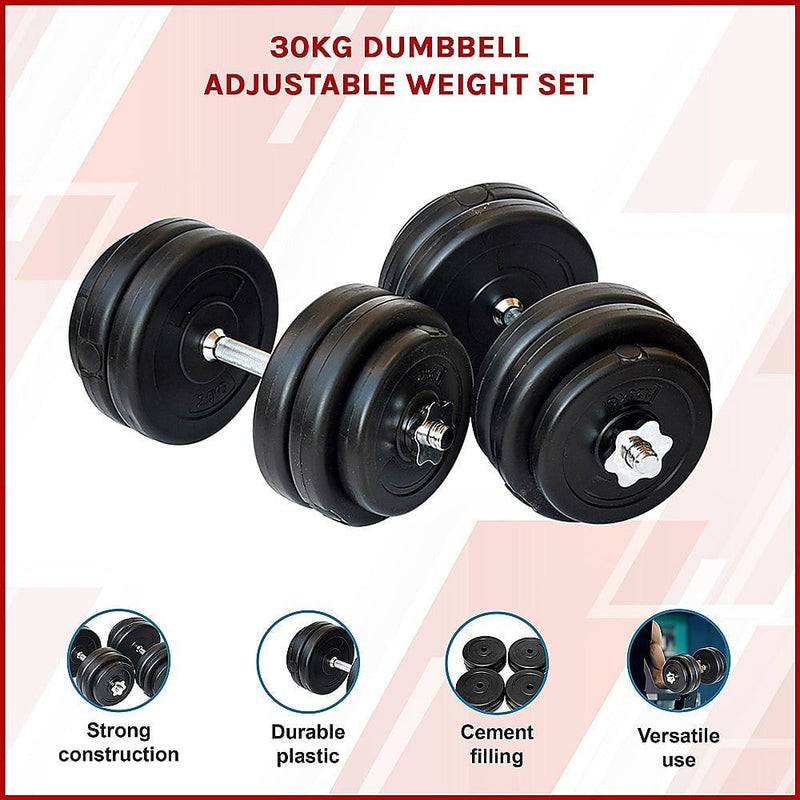 30KG Dumbbell Adjustable Weight Set Payday Deals