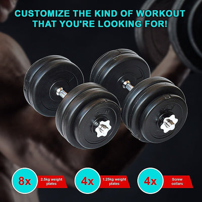 30KG Dumbbell Adjustable Weight Set Payday Deals