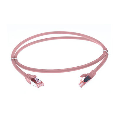 30m Cat 6A S/FTP LSZH Ethernet Network Cable. Pink