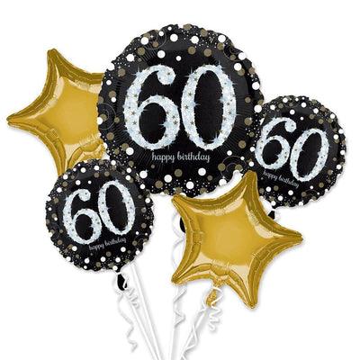 60th Birthday Sparkling Celebration Foil Balloon Bouquet