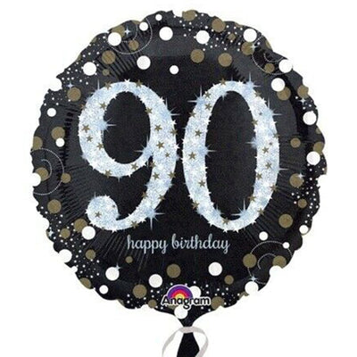 90th Birthday Holographic Sparkling Celebration Foil Balloon