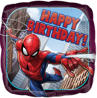 Spiderman Happy Birthday Square Foil Balloon