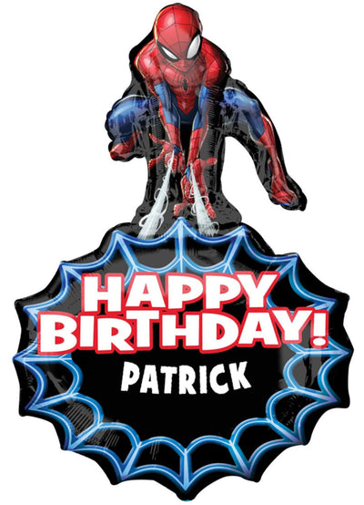 Spiderman Personalised Super Shaped Foil Balloon