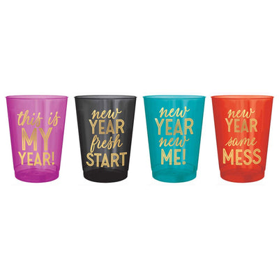 NYE New Years Eve Colourful Cup Tumblers 20 Pack