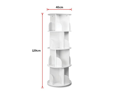 360-degree Rotating 4 Tier Display Shelf Bookcase Organiser Payday Deals