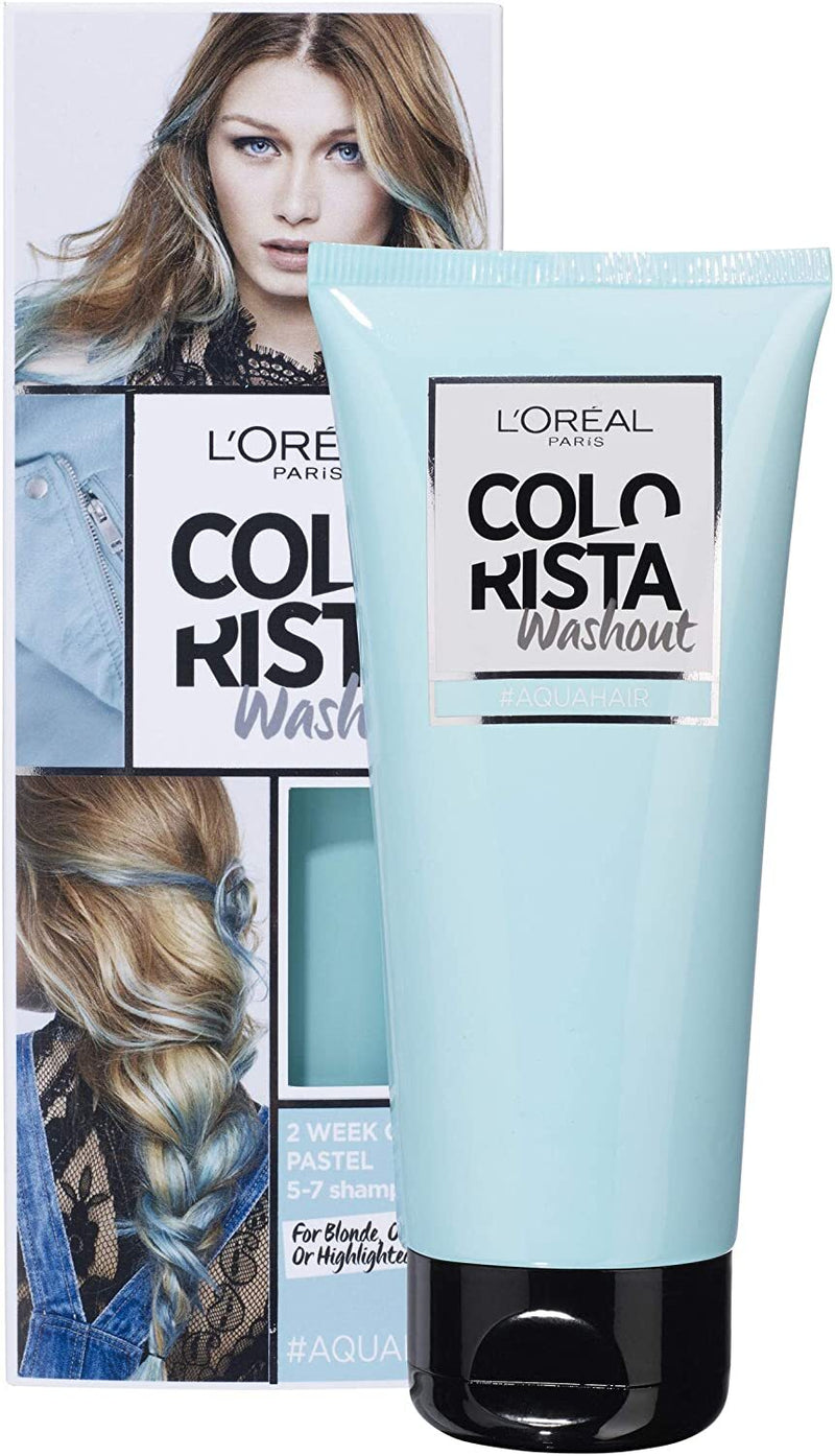 Loreal Paris 80ml Colourista Washout (Semi Permanent Hair Colour) - Aqua