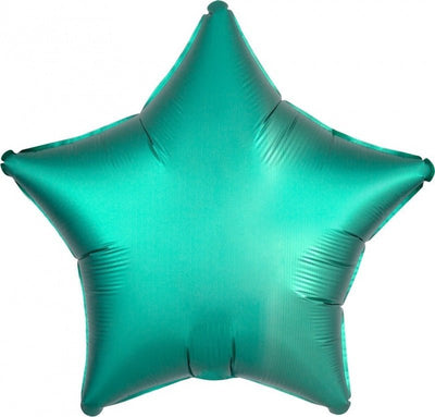 Jade Green Satin Luxe Star Shaped Foil Balloon