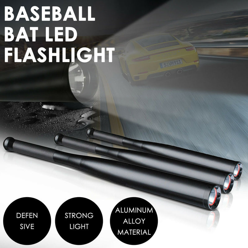 36cm Baseball Bat LED Flashlight Bright Baton Torch Emergency Security Tool Payday Deals