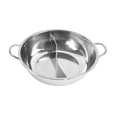 36cm Stainless Steel Twin Mandarin Duck Hot Pot Induction Cookware With Lid Payday Deals