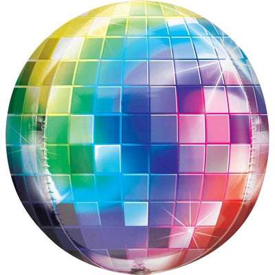 Rainbow Disco Ball Orbz Foil Balloon