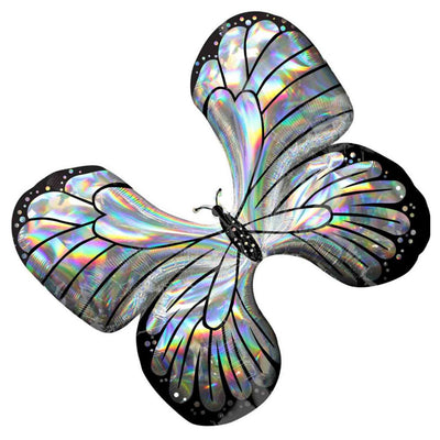 Butterfly SuperShape Holographic Iridescent Foil Balloon
