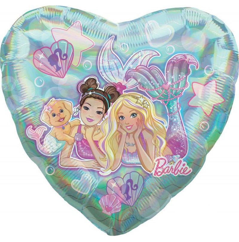Mermaid Barbie Holographic Foil Balloon