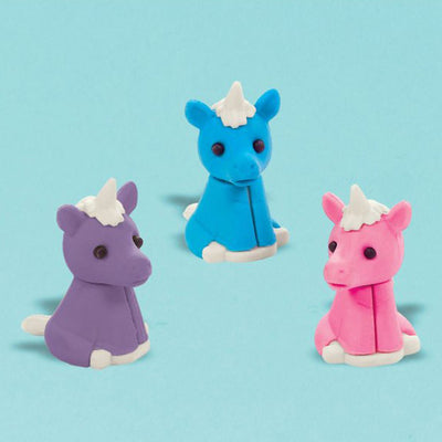 Unicorn Value Pack Party Loot Favours Erasers 12 Pack