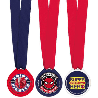 Spiderman Webbed Wonder Award Medals 12 Pack