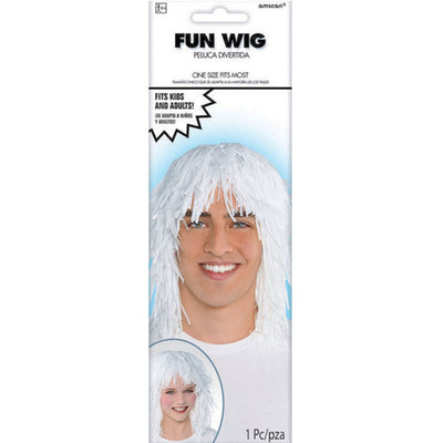 White Fun Wig Costume Accessory x1