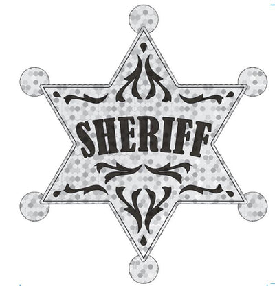 Western Sheriff Silver Large Badge x1
