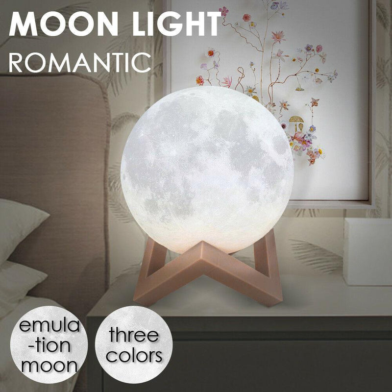 3D Magical Moon Lamp USB LED Night Light Moonlight Touch Sensor 20cm Diameter Payday Deals