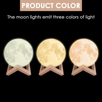 3D Magical Moon Lamp USB LED Night Light Moonlight Touch Sensor 20cm Diameter Payday Deals