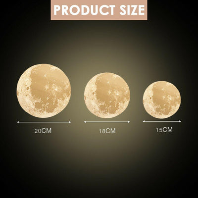 3D Magical Moon Lamp USB LED Night Light Moonlight Touch Sensor 20cm Diameter Payday Deals