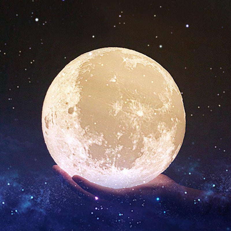 3D Magical Moon Lamp USB LED Night Light Moonlight Touch Sensor 20cm Diameter Payday Deals