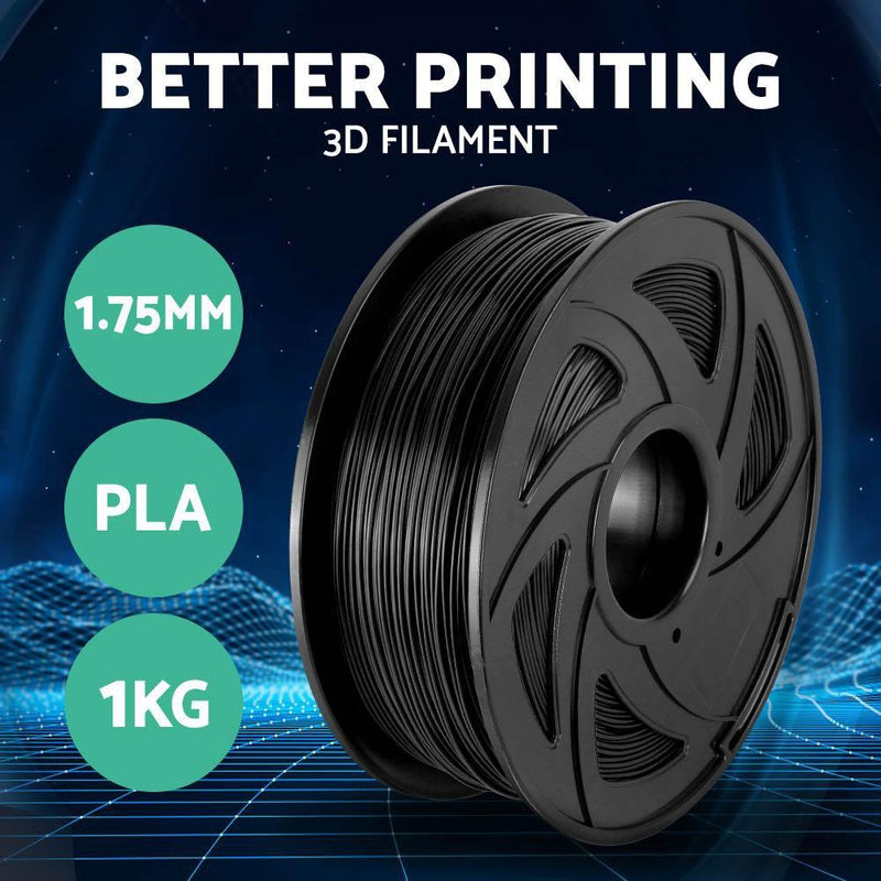 3D Printer Filament PLA 1.75mm 1kg per Roll Black