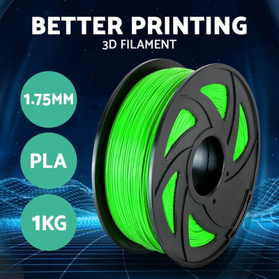 3D Printer Filament PLA 1.75mm 1kg per Roll Green