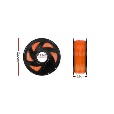 3D Printer Filament PLA 1.75mm 1kg per Roll Orange