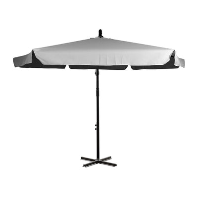 3M Patio Outdoor Umbrella Cantilever Grey Payday Deals