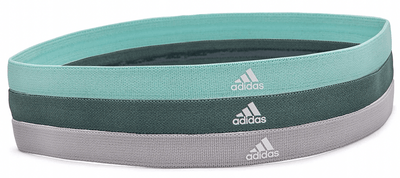 3pcs Adidas Sports Headband Hair Bands Gym Training Fitness Yoga - Grey/Green/Mint Payday Deals