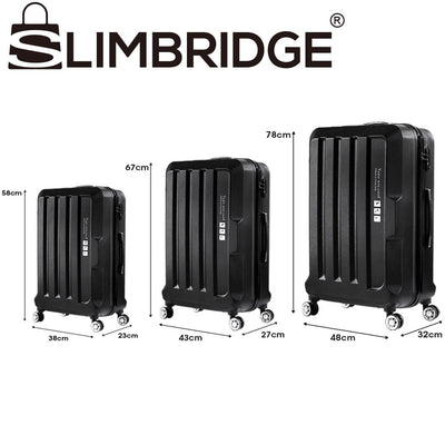 3pcs Luggage Sets Travel Hard Case Lightweight Suitcase TSA lock Black Payday Deals