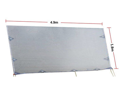 4.9m Caravan Privacy Screen Side Sunscreen Sun Shade for 17' Roll Out Awning Payday Deals