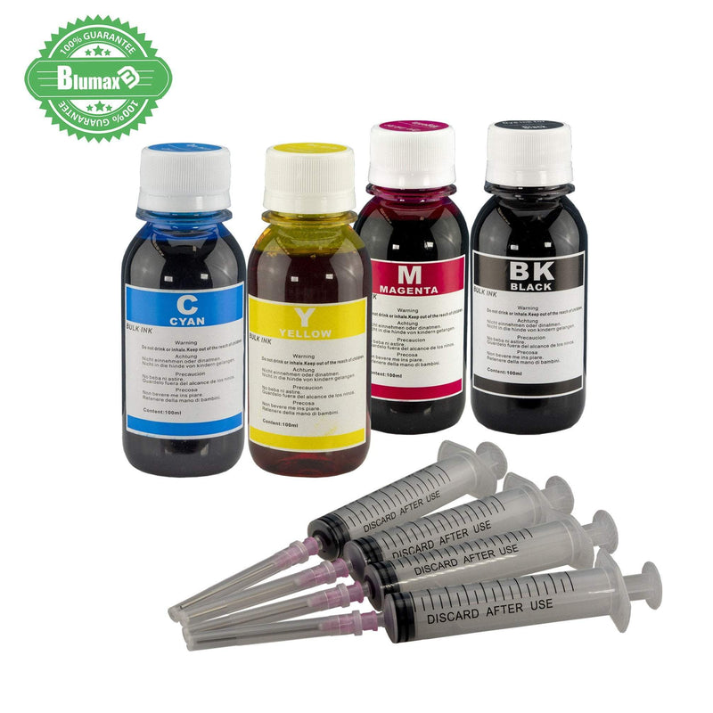4 Pack 100ml Refill Ink for HP 62 62XL Fit for HP Envy 5540 Payday Deals