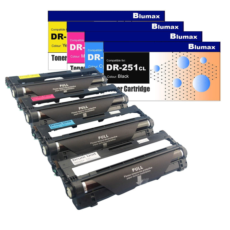 4 Pack Blumax Alternative Drum Units for Brother DR-251CL  (BK+C+M+Y) Payday Deals