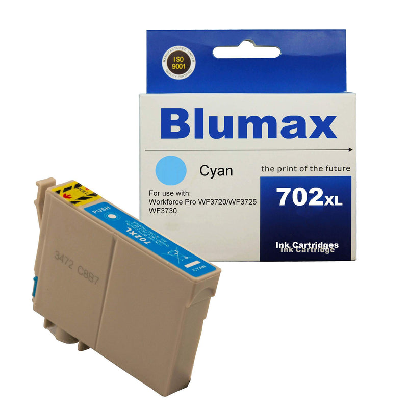 4 Pack Blumax Alternative Ink Cartridges for Epson 702XL  (BK+C+M+Y) Payday Deals