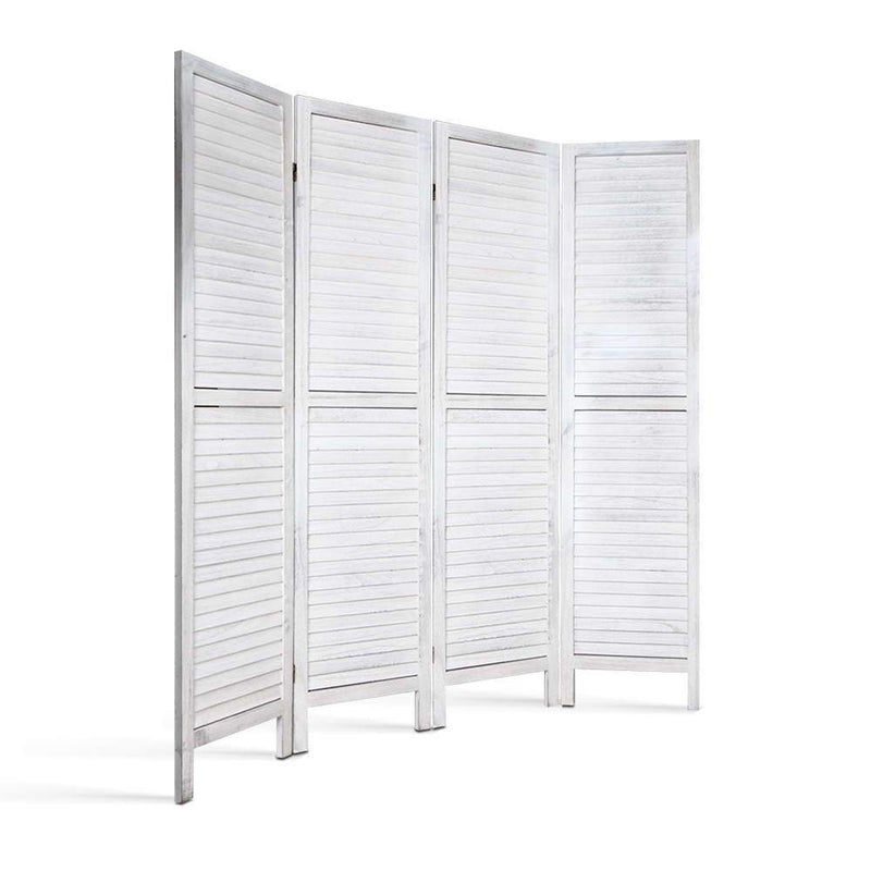 Artiss 4 Panel Foldable Wooden Room Divider - White Payday Deals
