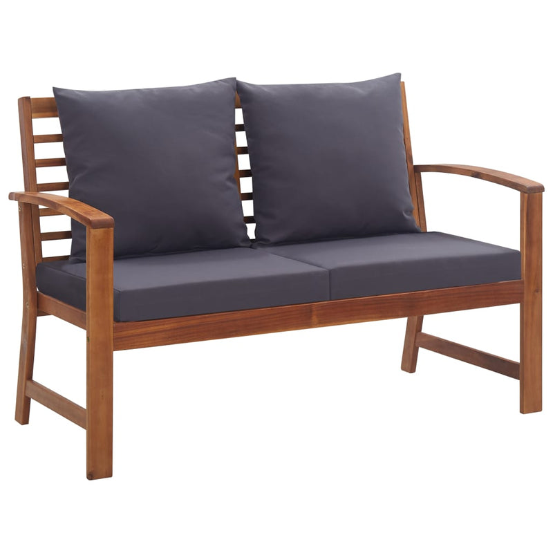 4 Piece Garden Lounge Set with Cushions Solid Acacia Wood Payday Deals