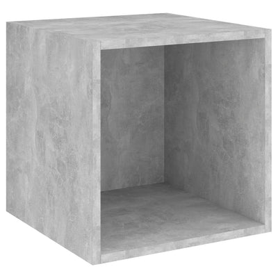 4 Piece TV Cabinet Set Concrete Grey Chipboard Payday Deals