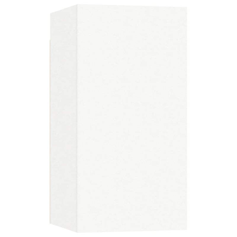 4 Piece TV Cabinet Set White Chipboard Payday Deals