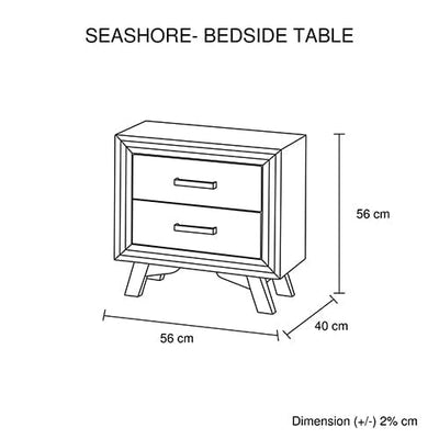 4 Pieces Bedroom Suite Queen Size Silver Brush in Acacia Wood Construction Bed, Bedside Table & Dresser Payday Deals