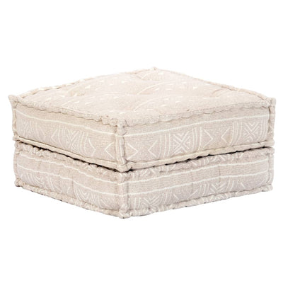 4-Seater Modular Pouffe Beige Fabric Payday Deals