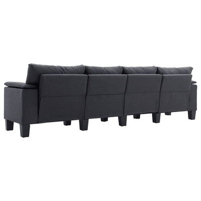 4-Seater Sofa Dark Grey Fabric Payday Deals