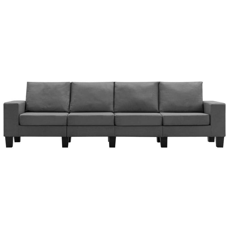 4-Seater Sofa Dark Grey Fabric Payday Deals