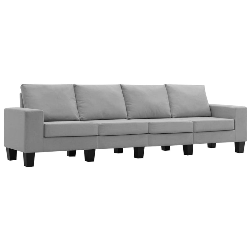 4-Seater Sofa Light Grey Fabric Payday Deals