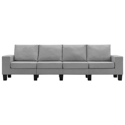 4-Seater Sofa Light Grey Fabric Payday Deals