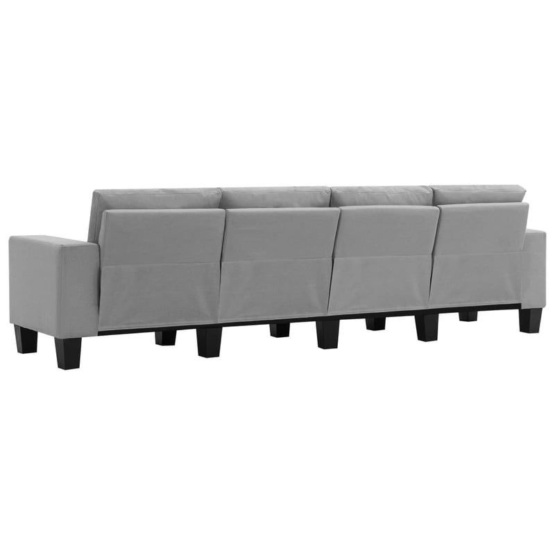 4-Seater Sofa Light Grey Fabric Payday Deals