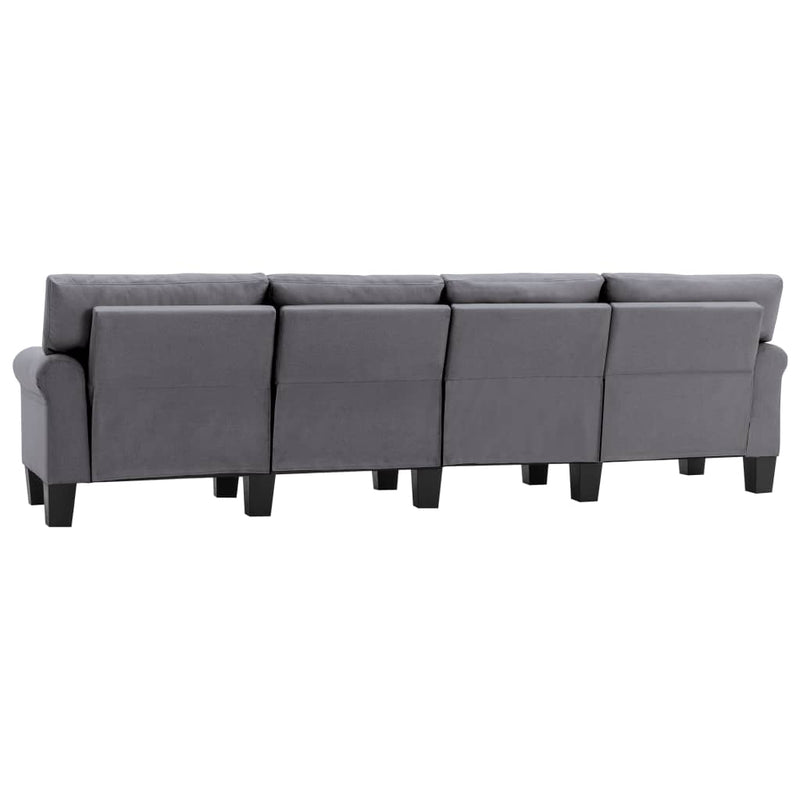 4-Seater Sofa Light Grey Fabric Payday Deals