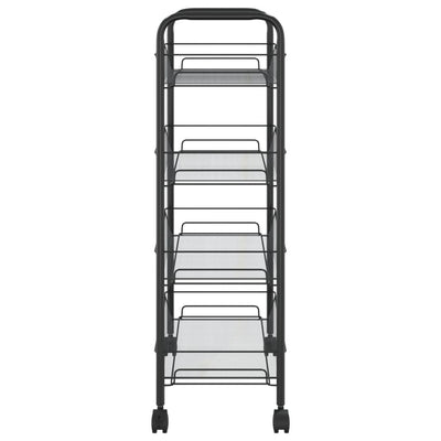 4-Tier Kitchen Trolley Black 46x26x85 cm Iron Payday Deals